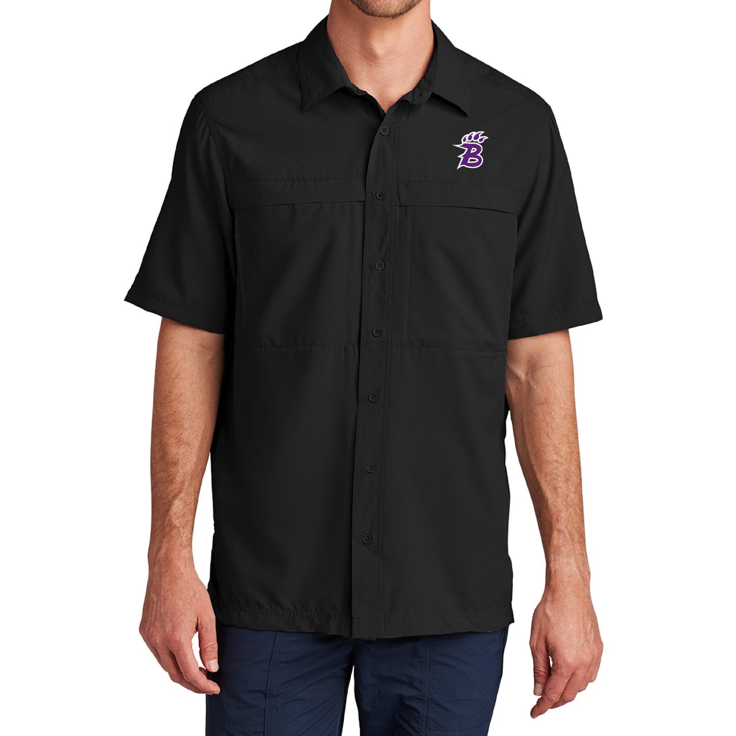 B-Paw Short Sleeve UV Daybreak Button Up Shirt