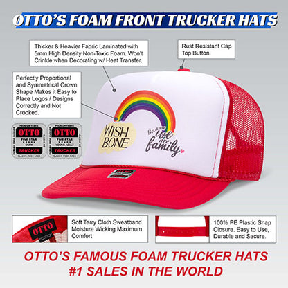 OTTO CAP 5 Panel High Crown Mesh Back Trucker Hat
