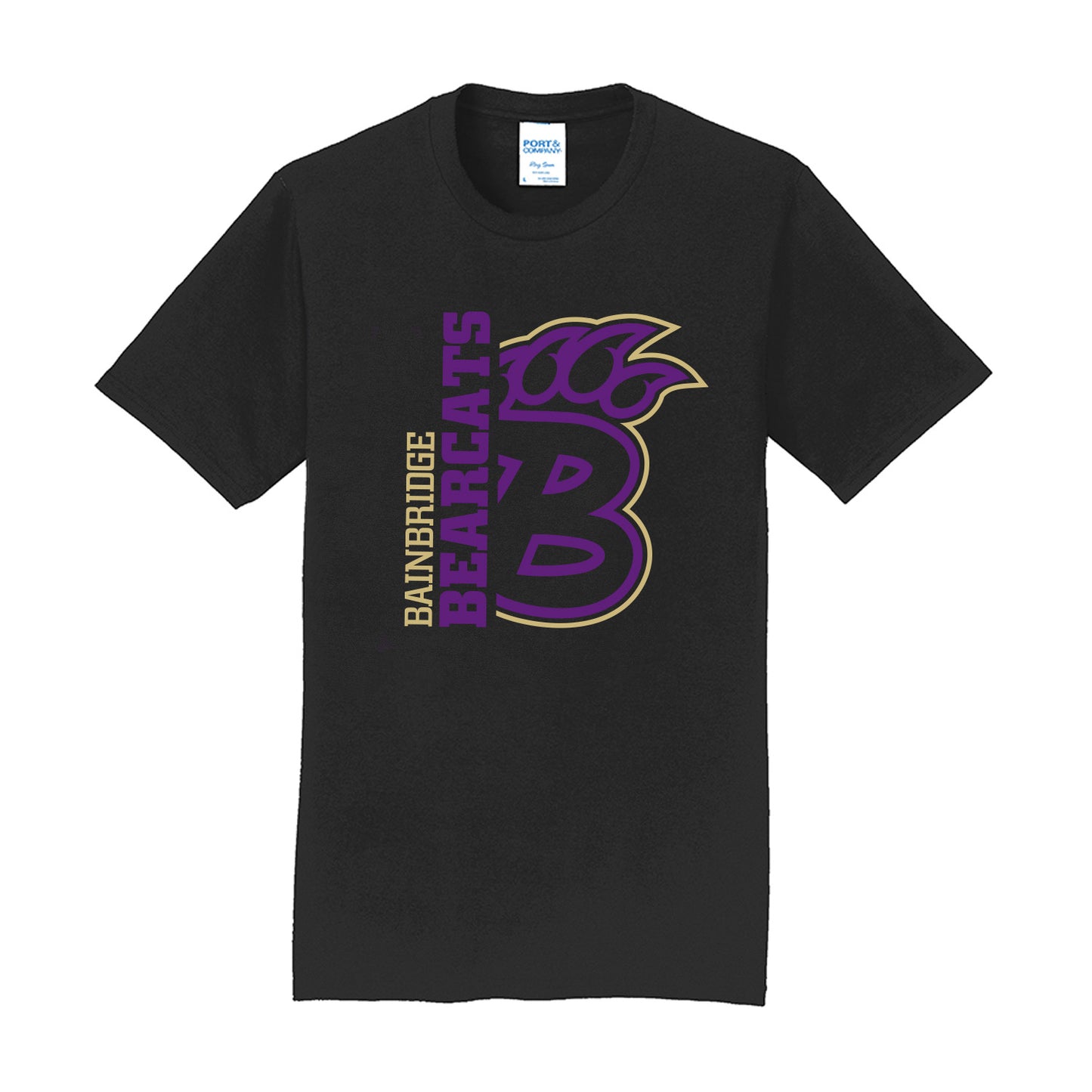 "Bainbridge Bearcats" & B-Paw Side Print Tee
