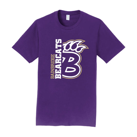 "Bainbridge Bearcats" & B-Paw Side Print Tee
