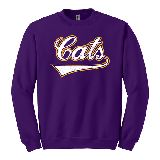 Script "Cats" Crewneck Sweatshirt