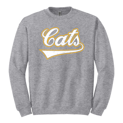 Script "Cats" Crewneck Sweatshirt