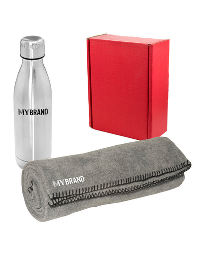 Vacuum Bottle and Blanket Gift Set